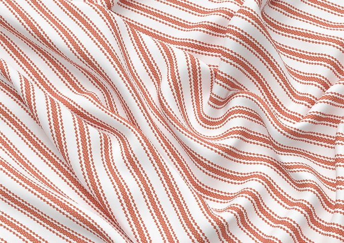 Lace Stripes, Toast Orange - Motorised Roman Blind - Image 4
